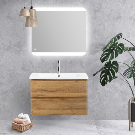 База под раковину BelBagno ALBANO-CER-800-2C-SO-RR подвесная Rovere Rustico