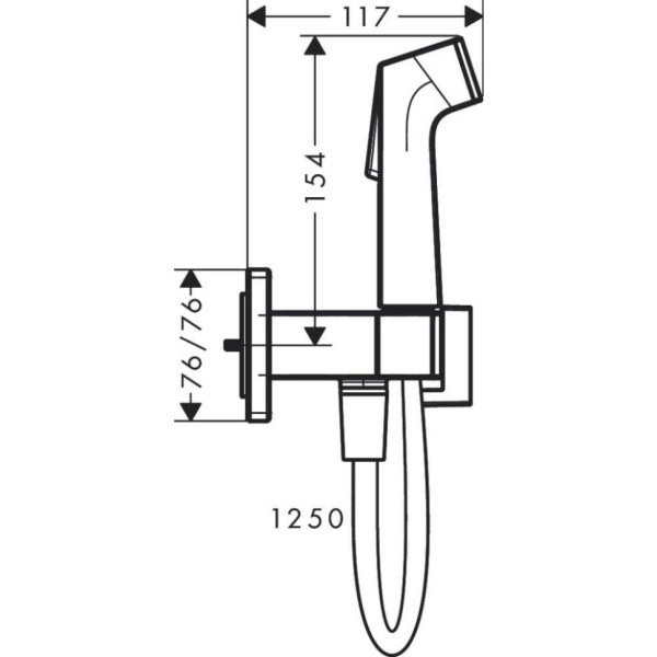Гигиенический набор Hansgrohe Bidette 29233140 Гигиенический набор Hansgrohe Bidette 29233140
