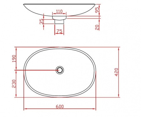 Раковина ArtCeram La Fontana LF16V 03.00