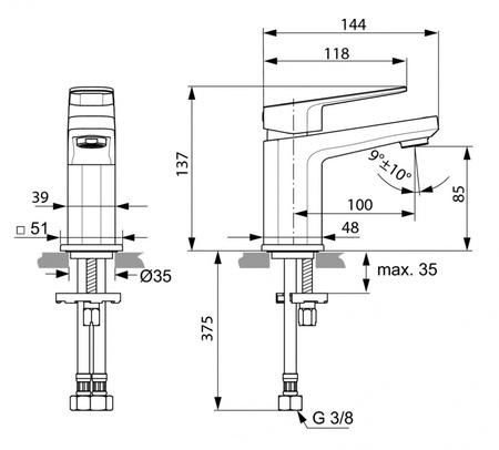 Смеситель для раковины Ideal Standard Tonic II Piccolo A6331AA