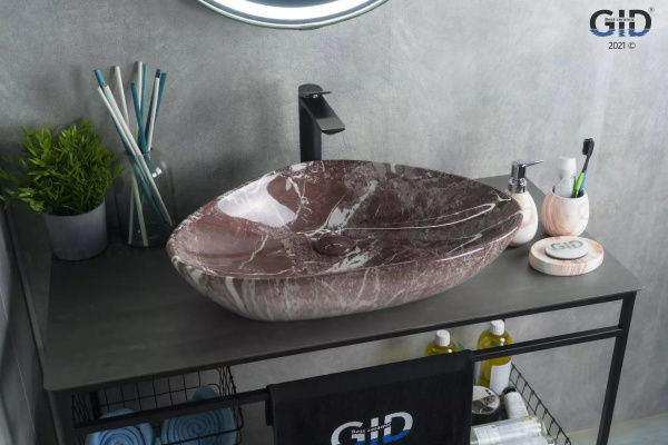 Раковина накладная (59х39) Gid Mnc208