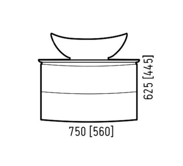 Тумба подвесная Corozo Огайо 75 SD-00000609