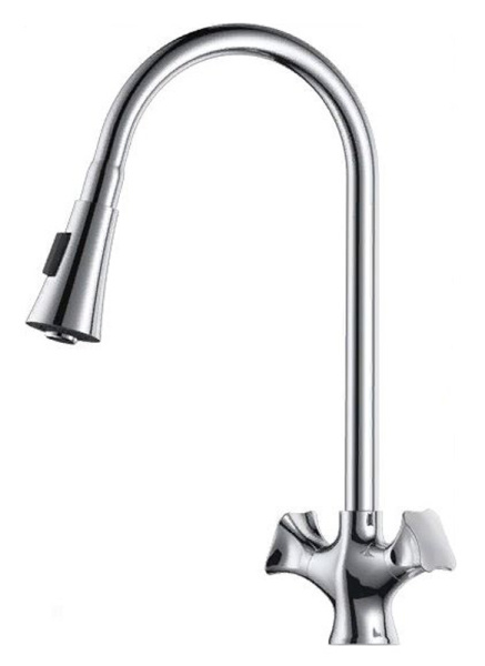 Смеситель для кухни D&K Hessen.Grimm с выдвижной лейкой (DA1382501)