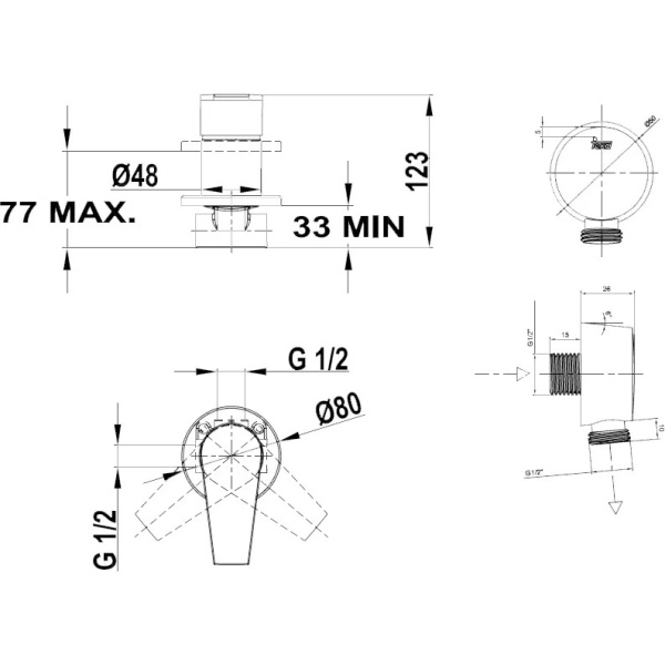 Гигиенический набор Teka Mallorca 326176200V хром