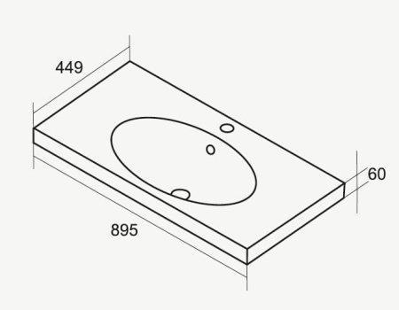 Раковина Sanita Luxe Next 90 Greek