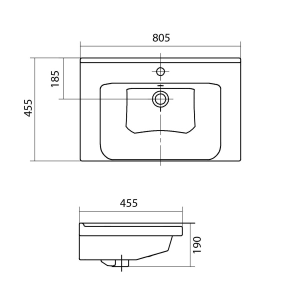 Раковина ASB-Woodline Миранда 80 31573