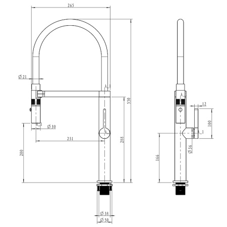 Смеситель для кухни Paulmark Leader Le214101-G