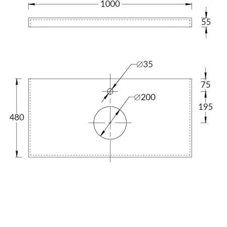 Столешница под раковину 100 Kerama Marazzi Canaletto Риальто CN100.SG560420R бежевый