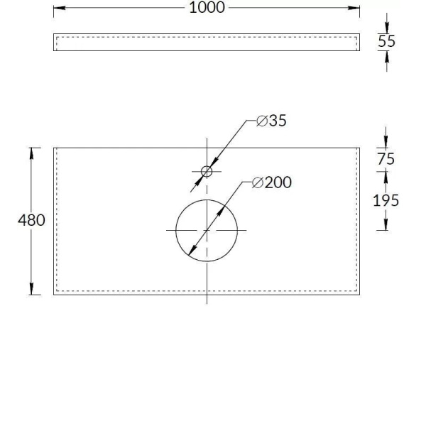 Столешница под раковину 100 Kerama Marazzi Canaletto Риальто CN100.SG560420R бежевый