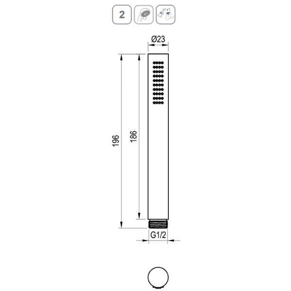 Ручной душ Ravak 951.20BLM X07P670 черный матовый Ручной душ Ravak 951.20BLM X07P670 черный матовый