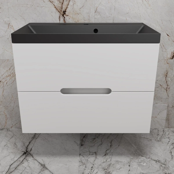 Тумба подвесная без раковины 80 см Style Line Матис ЛС-00002446 белый матовый