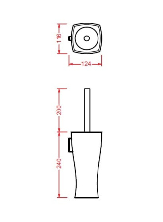 Ершик для унитаза ArtCeram Jazz JZ25