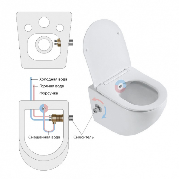 Унитаз подвесной BelBagno Uno BB3105CHR-BS/SC