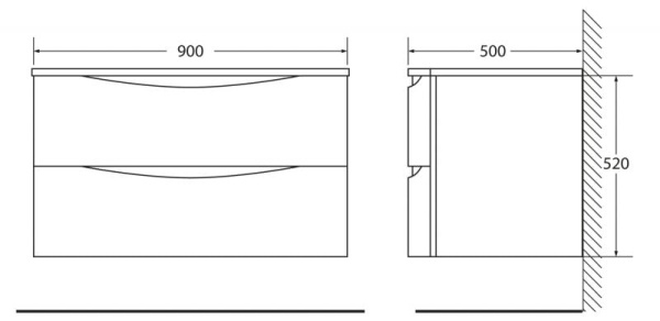 Тумба под раковину BelBagno Smile BB900TVC/TO
