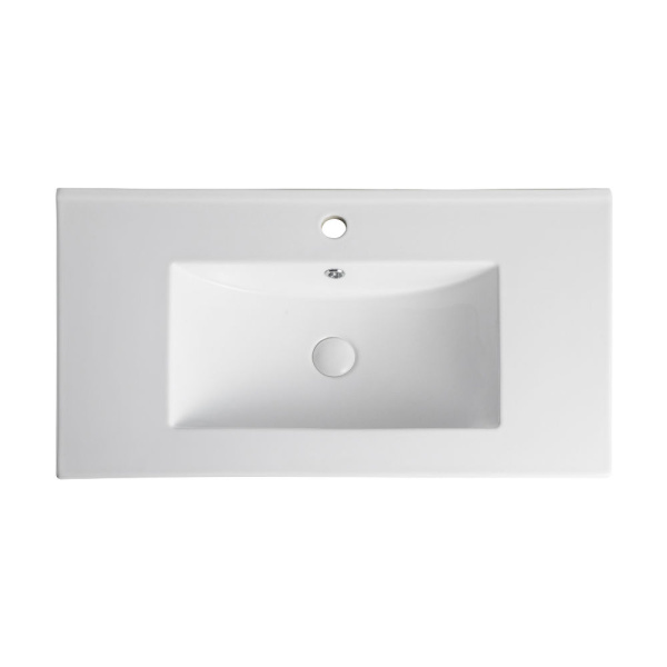 Тумба подвесная с раковиной Orange Line Li-80Tub+Ra черный матовый