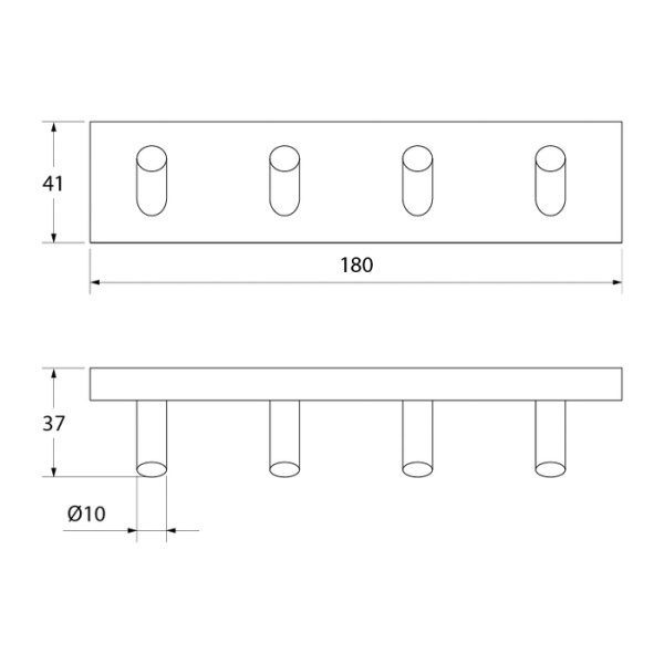 Крючок четверной IDDIS Edifice латунь (EDISB40i41)