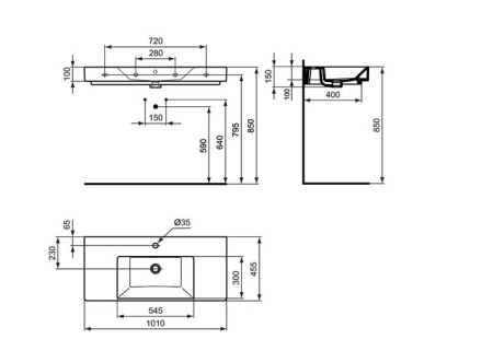 РаковинаIdeal Standard Strada K079001101 см