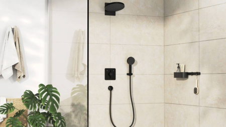 Смеситель для ванны Hansgrohe DuoTurn Q 75414670 матовый черный