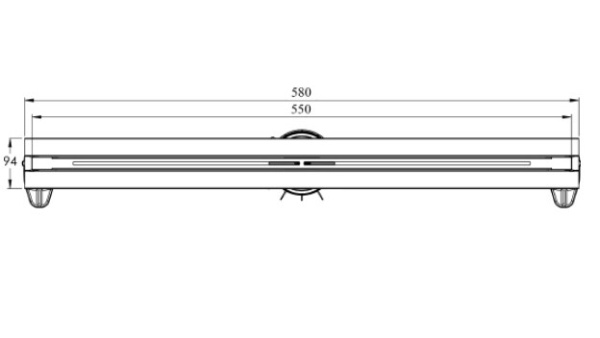 Душевой лоток Berges Wasserhaus Super Line 550 (в пол) 090080 матовый хром