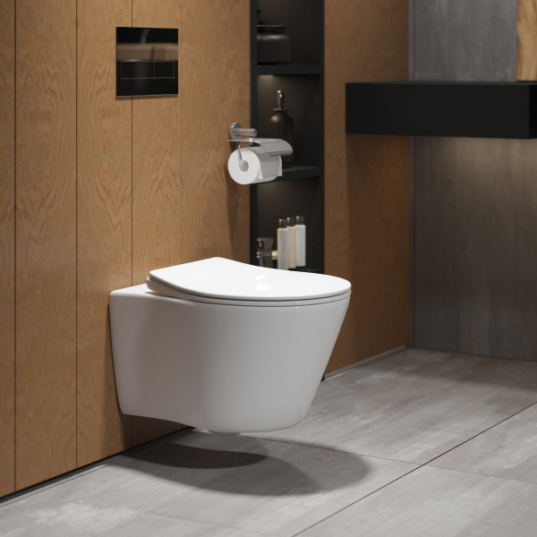 Унитаз подвесной безободковый Grossman  GR-4459S с сиденьем микролифт