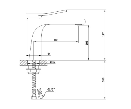 Смеситель для раковины Bronze de Luxe Element EL02CB