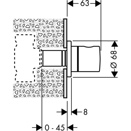 Запорный вентиль Hansgrohe S 15972000 хром
