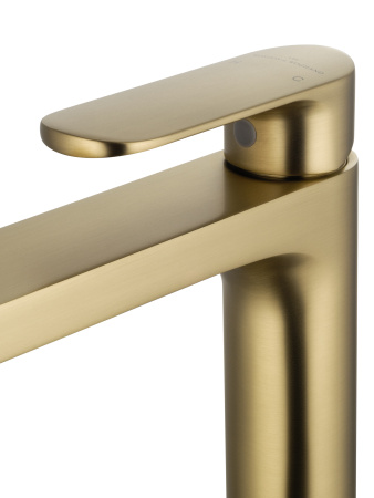 Смеситель для раковины высокий WONZON & WOGHAND, брашированное золото WW-H1034-BG