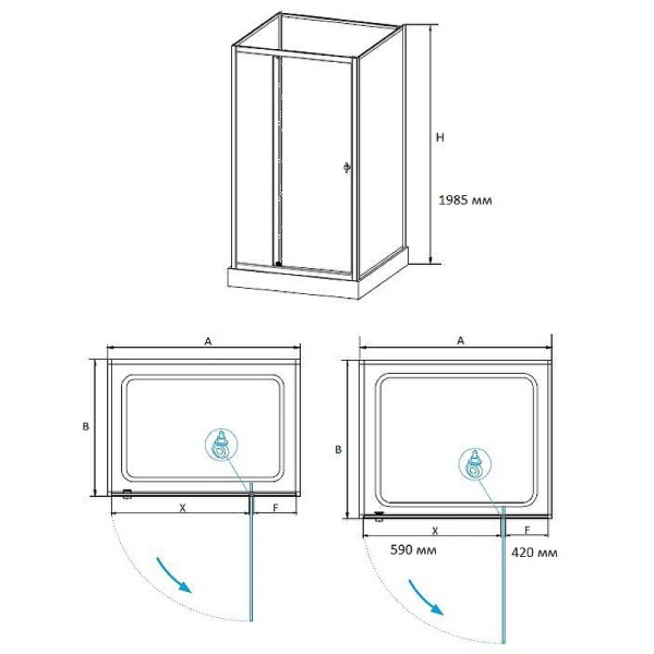 Душевая кабина (120х80) RGW Andaman AN-207 411320782-95