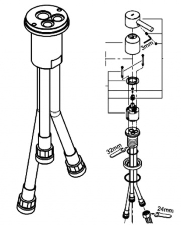 Седло с трубками GROHE 401185031