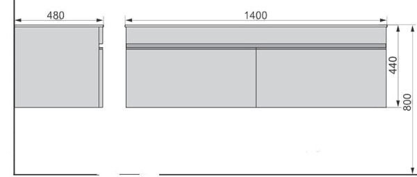 Тумба для комплекта Velvex Pulsus tpPUL.140-21