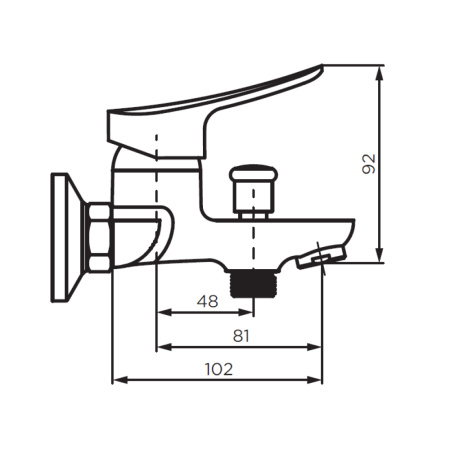 Смеситель для ванны Dorff Norma D1010000