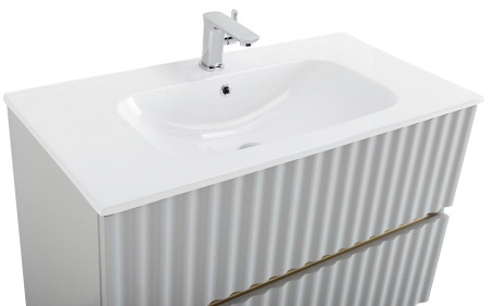 База под раковину Art&Max Еlegant AM-ELEGANT-900-2C-SO-GCM-LED Светло-серый матовый