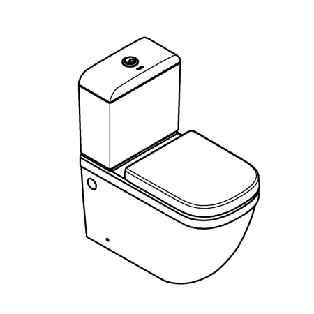 Унитаз напольный безободковый с бачком Grohe Euro Ceramic 39462 000 (39462000) микролифт