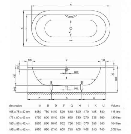 Стальная ванна (178х78) Bette Starlet Flair Oval 8774-000 с шумоизоляцией