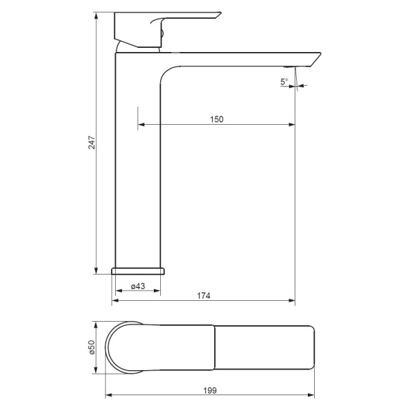 Смеситель для раковины Damixa Apollo 470250300