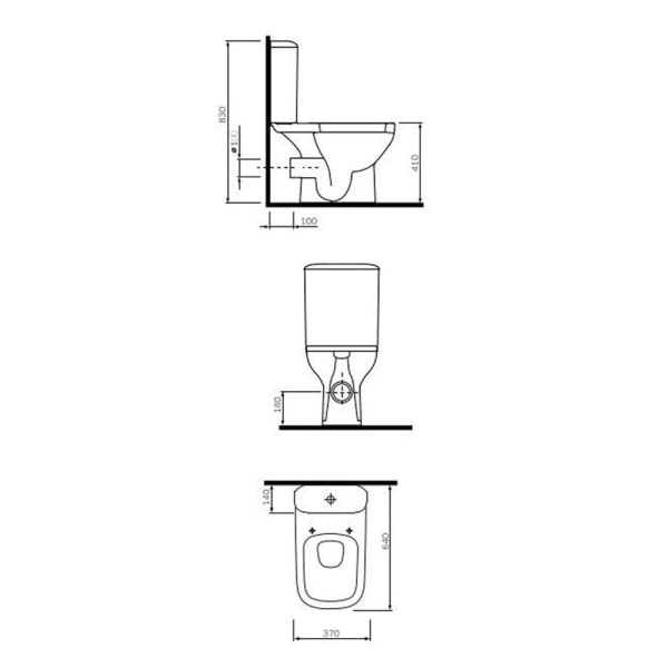 Напольный унитаз-компакт AM.PM Like C808607SC