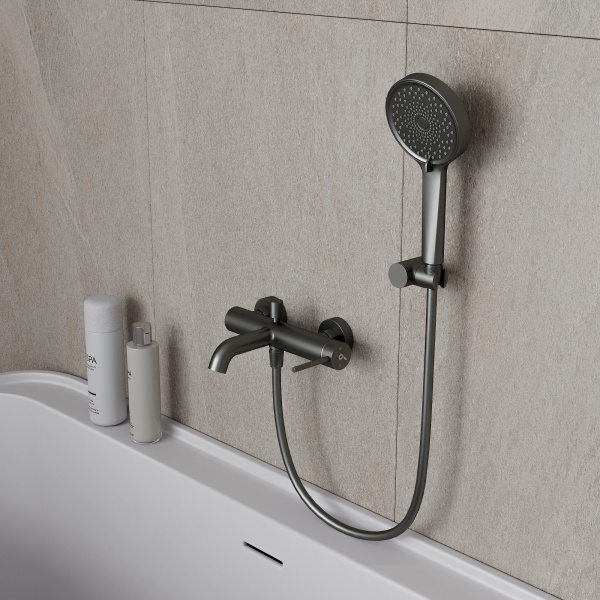 Смеситель для ванны с душем Oliveeka Y OL-639017-BGM, оружейный металл