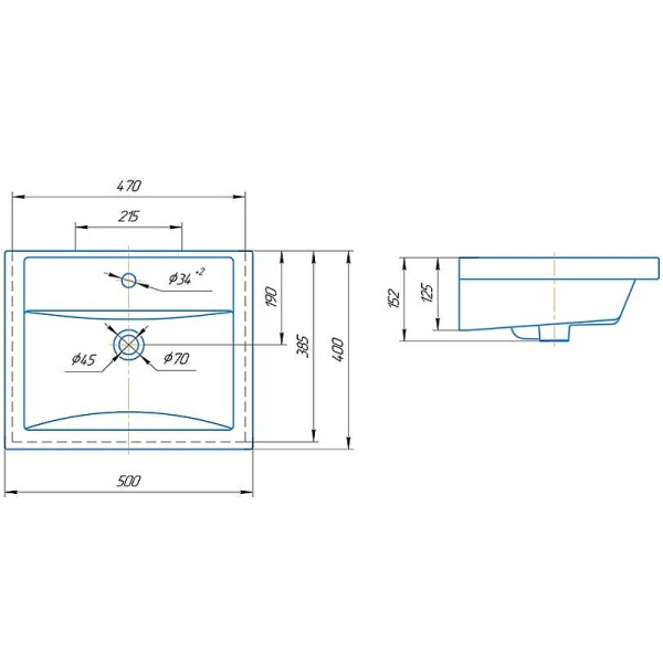 Раковина (50х40) Misty Фостер 4630055557578