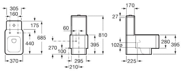 Бачок для унитаза Roca Element 341570000 Бачок для унитаза Roca Element 341570000