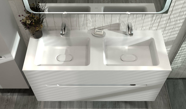 Тумба под раковину Jorno Modul 120  Mоl.01.122/P/W