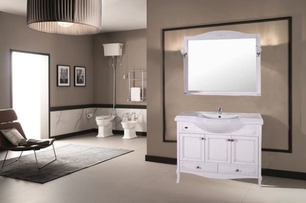 Зеркало (104х90)  ASB-Woodline Салерно 105 9692 (белый)