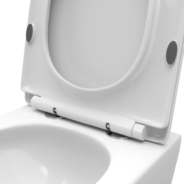 Унитаз подвесной BelBagno Uno BB5177CH-TOR/SC безободковый, торнадо, с сиденьем микролифт, белый