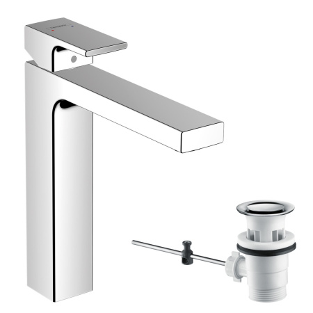 Смеситель для раковины с донным клапаном Hansgrohe Vernis Shape 71562000 хром