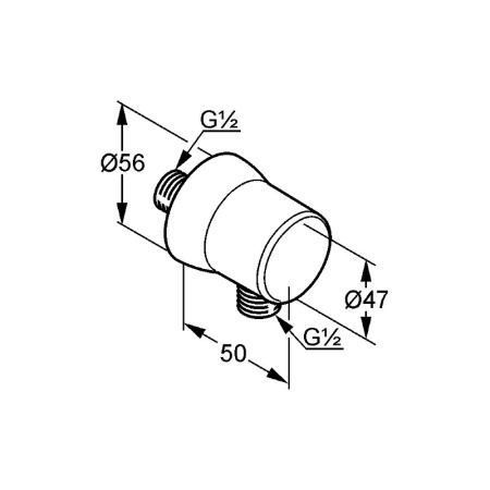 Подключение для душевого шланга Kludi Sirena 6306039-00