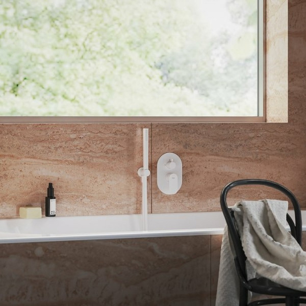 Смеситель для душа Ravak Eleganta EL 065.10WV.O2 X070264 белый вельвет