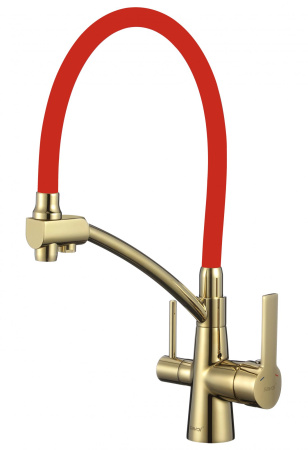 Смеситель для кухни золотой под фильтр Savol S-L1805B-03