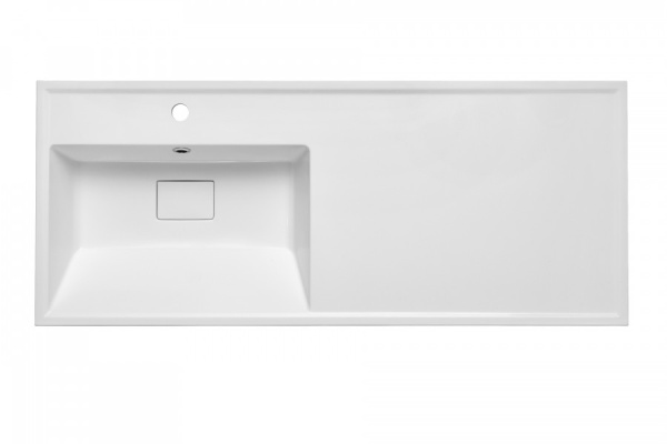 Раковина Aquaton Лайн 1A72863KLF01L, 120 см, литьевой мрамор, левая, белая