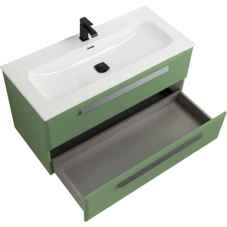Тумба под раковину Cezares ECO-CER-N-1000-2C-SO-PS-P Фисташковый Софт без ручек