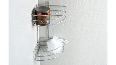 Полка угловая двойная Fixsen хром FX-710-2