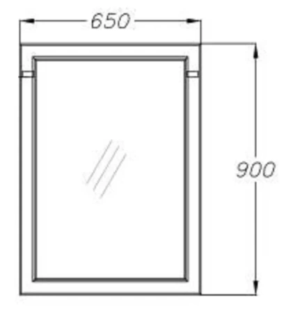Зеркало Opadiris Омега 65 00-00007363  белый матовый